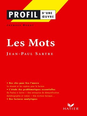 cover image of Profil--Sartre (Jean-Paul)